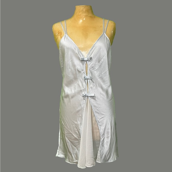 🩶🎀Bow Silk Slip Dress🎀🩶 - Picture 1 of 7